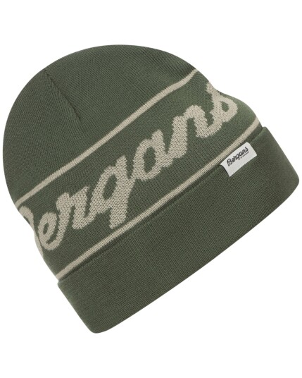 Bergans Bergans Logo Beanie Dark Jade Green/Chalk Sand