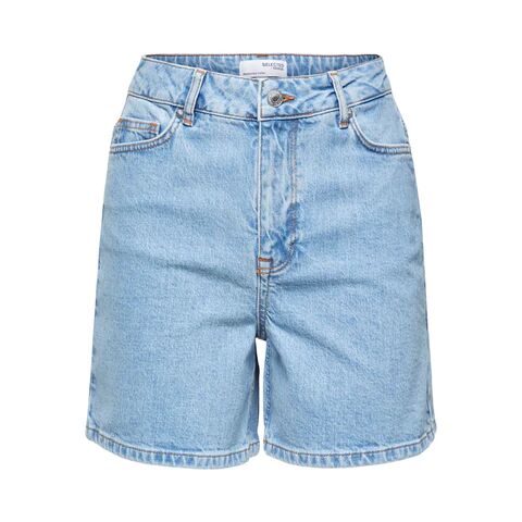 Selected Femme Krista HW Light Blue Denim Shorts - Light Blue Denim 38