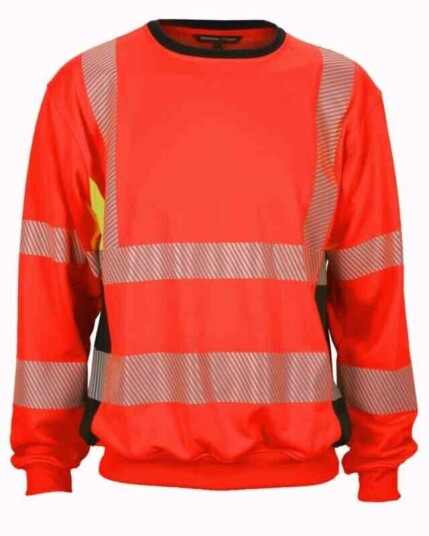 BS Gjøvik Collegegenser, HiVis kl.3 Unisex, Str. 2XL, Rød/Sort