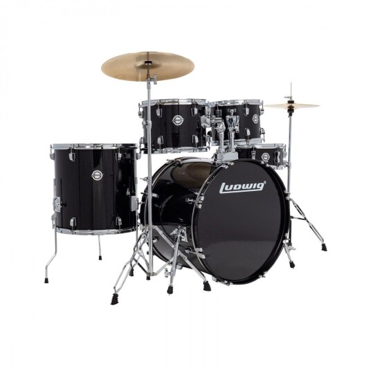 Ludwig Accent 20 Fuse 5pc Drum Kit Black Sparkle