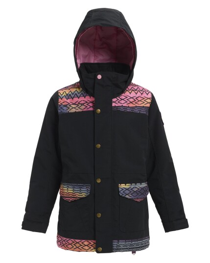 Burton Elstar Parka Jacket JR True Black/Technicat Dream (Storlek S)