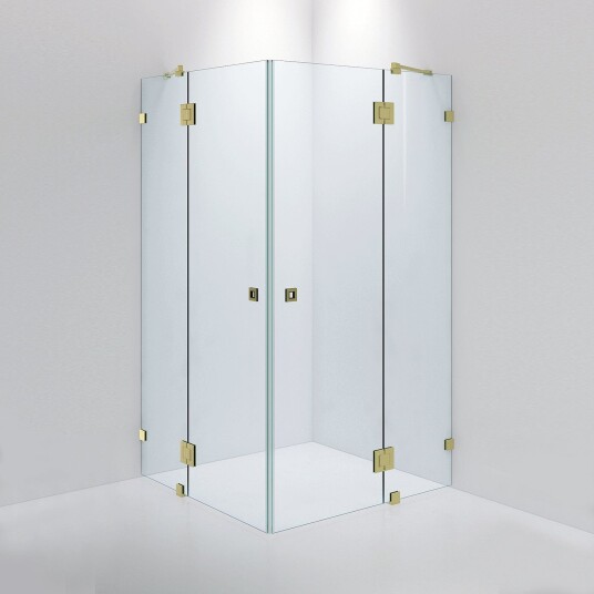 INR Iconic Nordic Rooms Dusjhjørne ARC 16 Måltilpasset Brushed Brass / Klart Glass