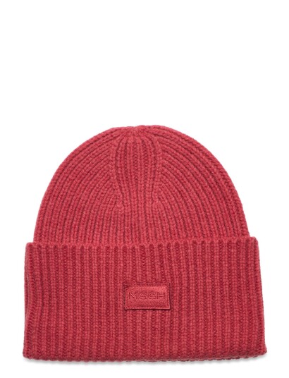 MOSS COPENHAGEN Mschkara Logo Beanie Red MOSS COPENHAGEN MINERAL RED ONE SIZE