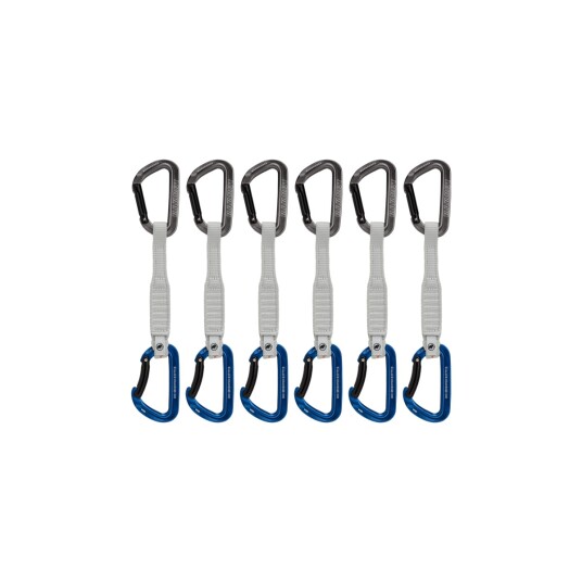 Mammut Workhorse Keylock 17 Cm 6-pack Quickdraws Straight Gate/bent Gate Key Lock, Grey-blue 17 Cm