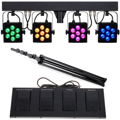 Stairville CLB4 Compact LED Bar 4 Bundle