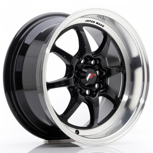 Japan Racing Tf2 Shiny Black 7.5x15 4x100 ET30 B73.1