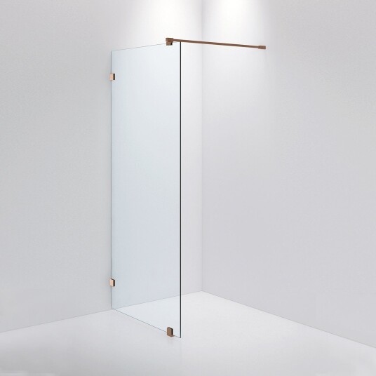 INR Iconic Nordic Rooms Dusjvegg ARC 20 Måltilpasset Brushed Bronze / Klart Glass