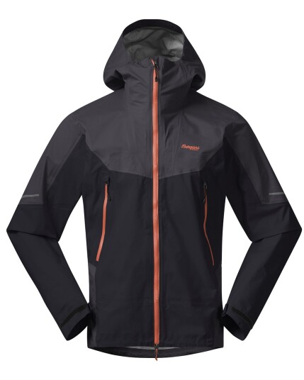 Bergans Senja 3L Jacket M Black/Solidcharcoal/Br Magma (Storlek XL)