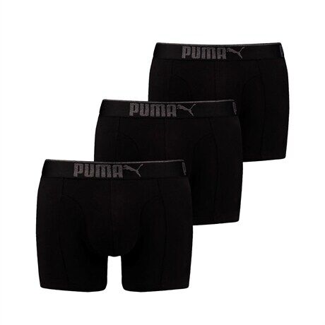 Puma 3pk Sueded Cotton Boxer Black XL