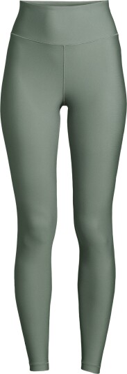 Graphic High Waist Tights, Dusty Green Grøn 38