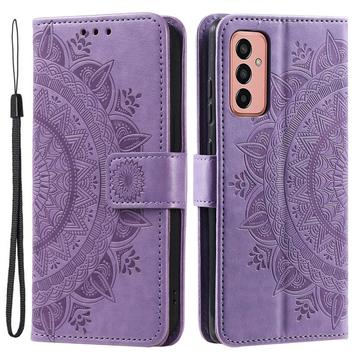 Samsung Galaxy A14 Mandala Series Lommebok-deksel Lilla