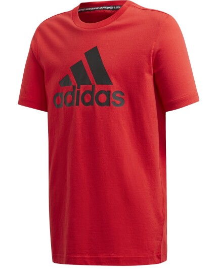 Adidas Must Haves BOS Tee JR Viv Red/Black (Storlek 164)