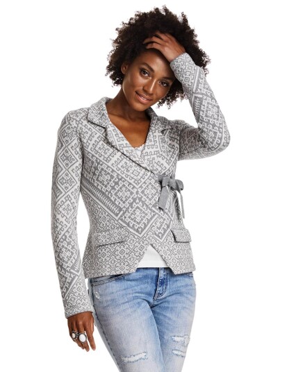 Odd Molly Lovely Knit Jacket W Light Grey (Storlek M)