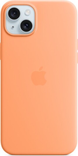 Apple iPhone 15 Plus silikonfodral med MagSafe, sorbet orange