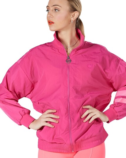 Svea Dark Windbreaker Jacket Bright Pink (Storlek M)