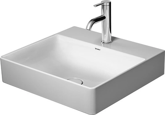 Duravit DuraSquare Toppmontert servant 500x470 mm, 1 bl.hull, u/o.l, Hvit m/WG