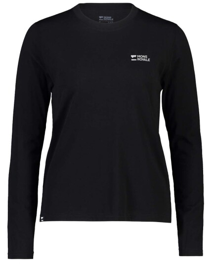 Mons Royale Icon Relaxed L/S W Black (Storlek L)