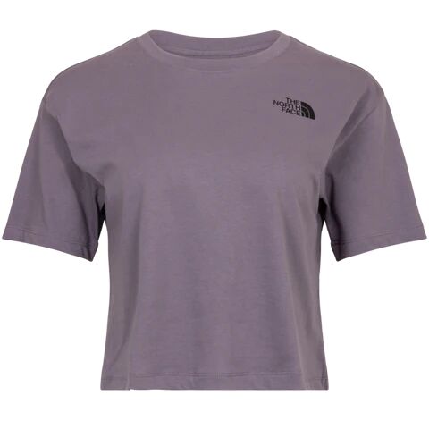 The North Face W Cropped Simple Dome Tee - Lunar Slate L