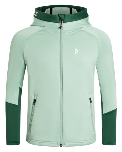 Peak Performance Rider Mid Zip Hood JR Delta Green/Smoke Pine (Storlek 150)