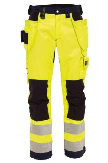 Tranemo Ce-Me Håndverksbukse, kl.2 Unisex, Str. C62, Gul/Marine, HiVis