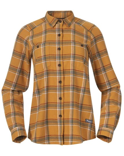 Bergans Tovdal Shirt W Golden Field/Green Mud Check (Storlek S)