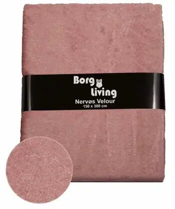 Borg Living Nervøs Fløyel - Rosa duk - 15 Meter Rosa - 5 pakker å  3 meter velourduk