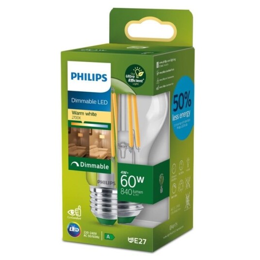 Philips Ultra Efficient E14 LED-lampe 840 lm