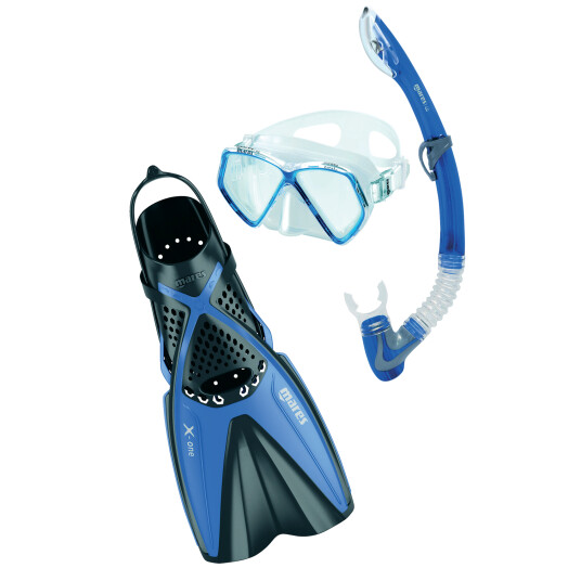 Mares X-One Pirate-18, snorkelsett junior  S/30-34 blue