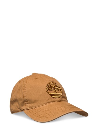 Timberland Cotton Canvas Baseball Cap Brown Timberland WHEAT ONE SIZE