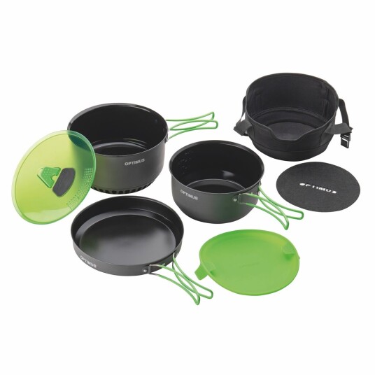 Optimus Terra Camp 4 Pot Set, Stekepanne+2,3l+3,2 L