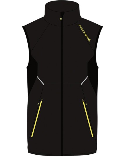 Fischer Bruksvallarna Thermal stretch Vest M Black/Yellow (Storlek S)