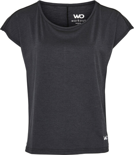 Workout Carusso Melange Tee Dame Black Melange 36