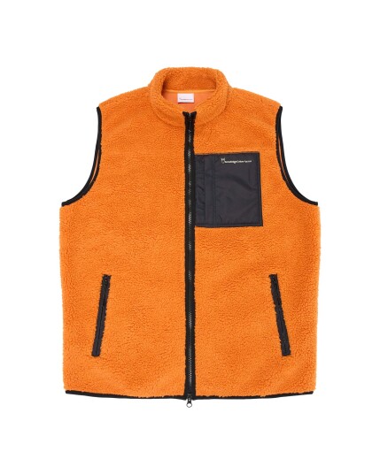 Knowledge Cotton Teddy Fleece Vest M Desert Sun (Storlek XL)