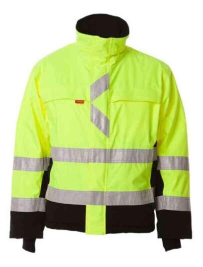 Strakofa Synlig+ Vinterjakke, HiVis kl 2 Str. (US/ CA): XS, Gul/Sort