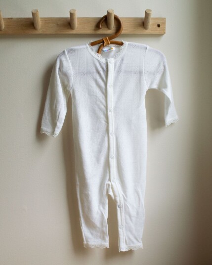 Joha Ull   Heldress Baby - Ull Og Silke – Pointelle - Ivory