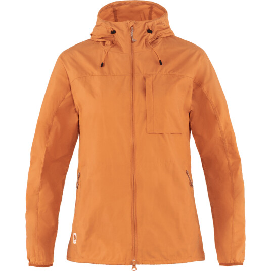 Fjellreven Women's High Coast Wind Jacket XL, Spicy Orange