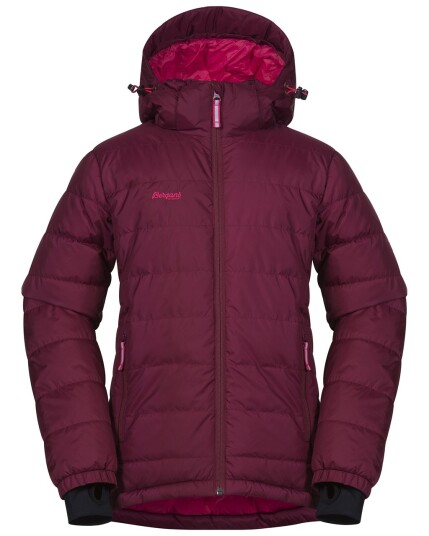 Bergans Rena Down Youth Girl Jacket Jam/Dk Sorbet (Storlek 164)