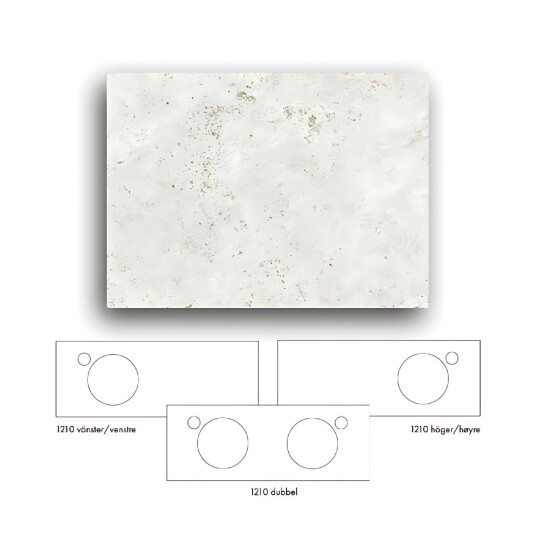 Macro Design Crown+ Dekton Benkeplate 121cm Sabbia / Venstre