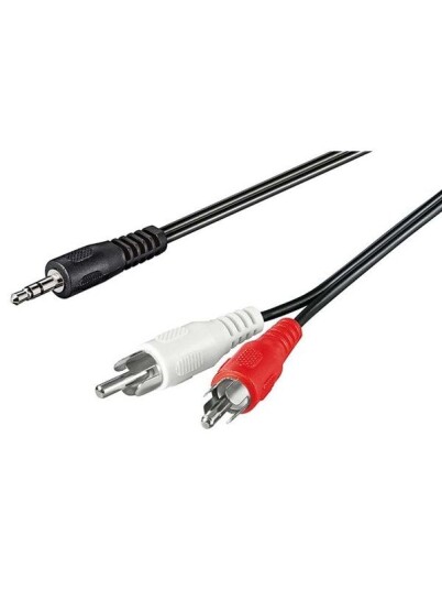 Pro MiniJack - 2xRCA - Svart - 15m