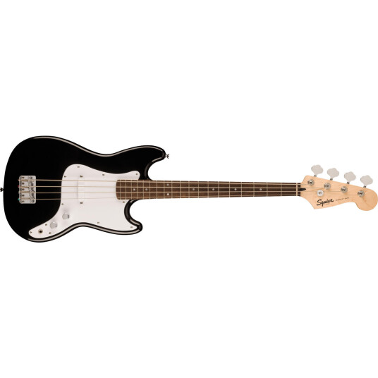 Squier Sonic Bronco Bass, Laurel Hvit Pickguard, Svart