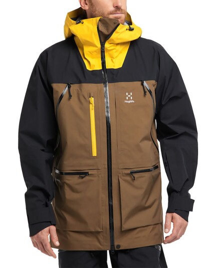 Haglöfs Vassi Gtx Pro Jacket M Teak Brown/Pumpkin Yellow (Storlek L)