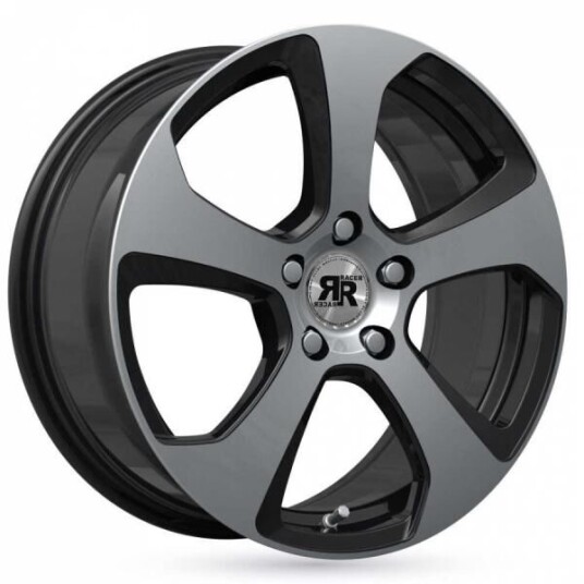 Racer Five Bright Black Machined Face 8x18 5x112 ET42 B66.6