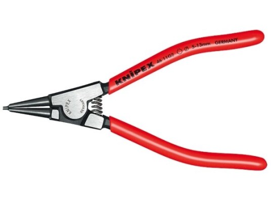 Knipex 46 11 G2, Låseringtang, Kromvanadiumstål, Plast, Rød, 140 Mm, 85 G