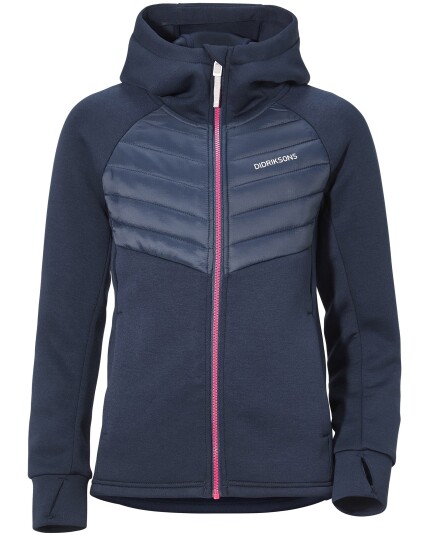 Didriksons Grinda Hybrid Hoodie JR Navy (Storlek 130)