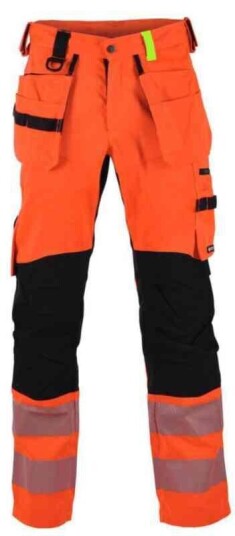 BS Gjøvik Håndverksbukse, HiVis kl.2 Unisex, Str. C48, Oransje/Sort