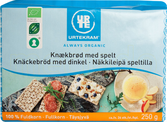 Urtekram Fullkornsknekkebrød M. Spelt 250g