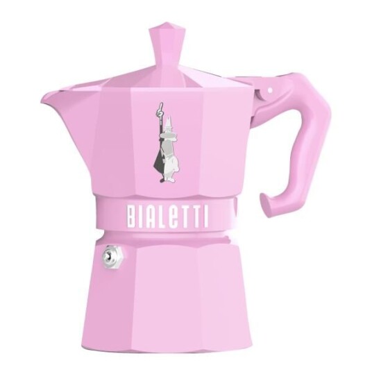 Bialetti Exclusive moka express 3 kopper 13 cl rosa