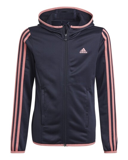 Adidas 3 Stripes Aeroready Girl FZ Hood JR Legink/Hazros (Storlek 134)