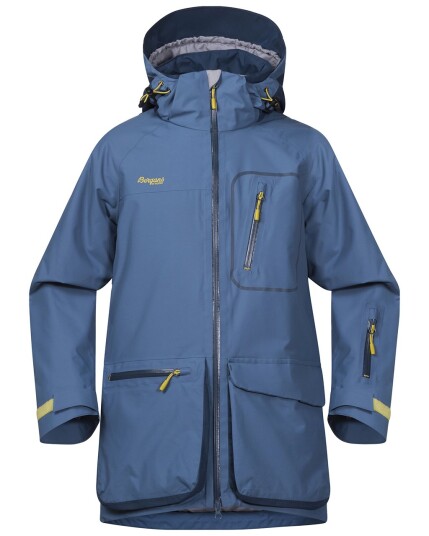 Bergans Knyken Insulated Youth Jacket Steel Blue/Dark Steel Blue/Yellow/Green (Storlek 152)