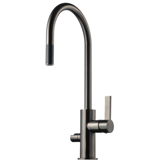 Tapwell Arm885 Uttrekk+Avstengning Brushed Black Chrome (TA-9424286)